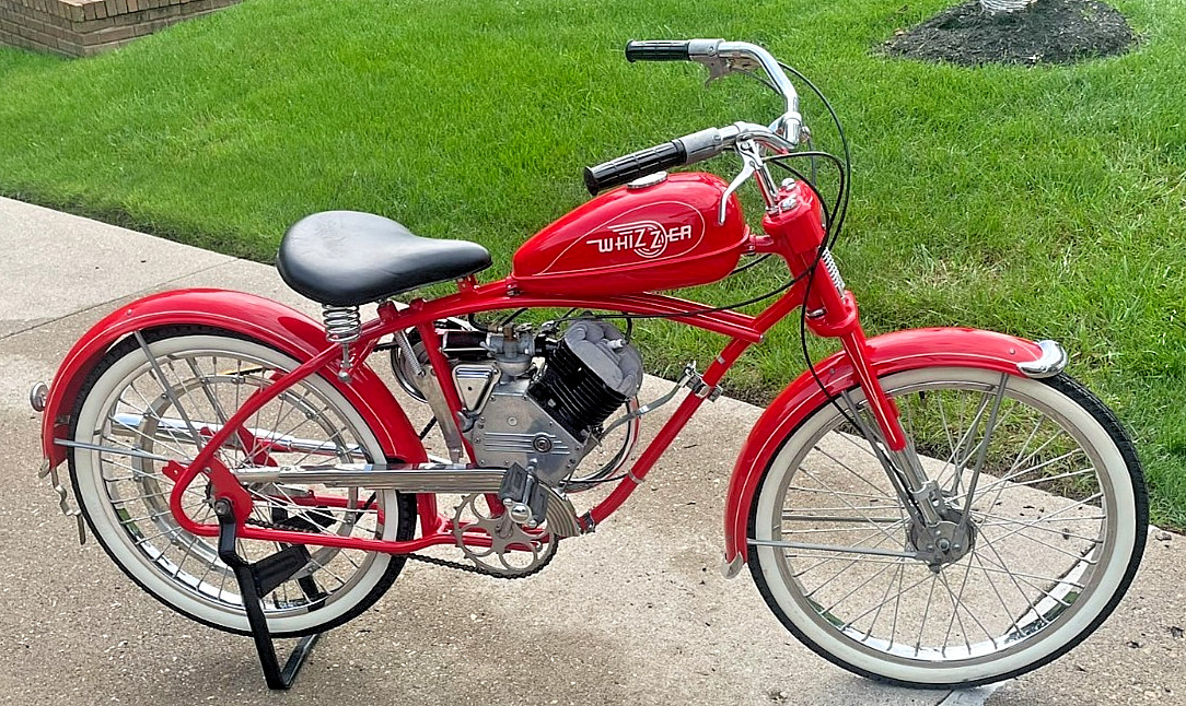 1948 Whizzer Pacemaker Motorized Bicycle RED 24