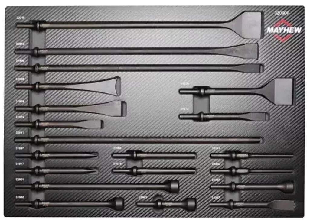 Mayhew Tools 32090F 20 Piece Pneumatic Punch & Chisel Set Mayhew Tools 32090F 20 Piece Pneumatic Punch & Chisel Set