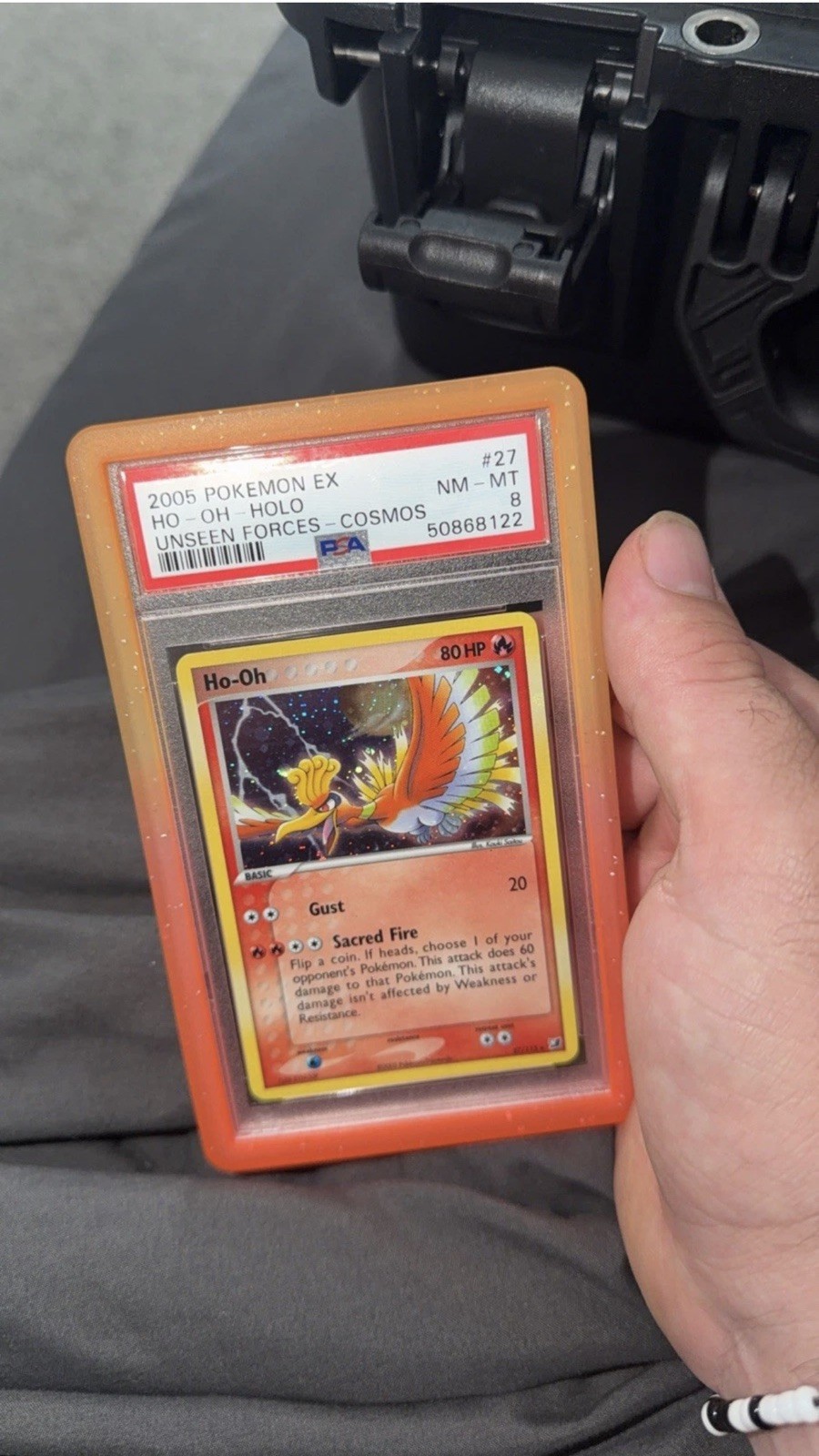 Pokemon Ho-Oh Holo Unseen Forces 27/115 Cosmos PSA 8 Pokemon Ho-Oh Holo Unseen Forces 27/115 Cosmos PSA 8