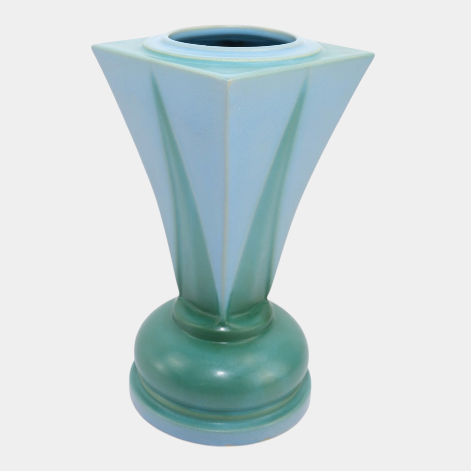 Roseville Futura Blue Green 1928 Vintage Deco Pottery Shooting Star Vase 392-10 Roseville Futura Blue Green 1928 Vintage Deco Pottery Shooting Star Vase 392-10