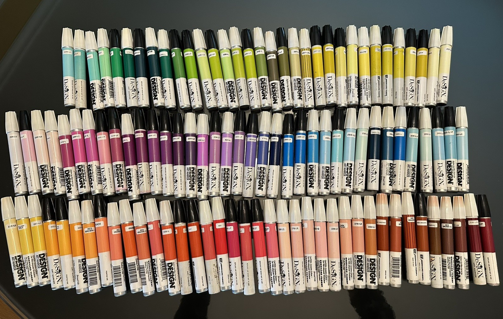 Eberhard Faber DESIGN Art Markers Xylene Lot of 108 ALL TESTED WORKING Vintage Eberhard Faber DESIGN Art Markers Xylene Lot of 108 ALL TESTED WORKING Vintage