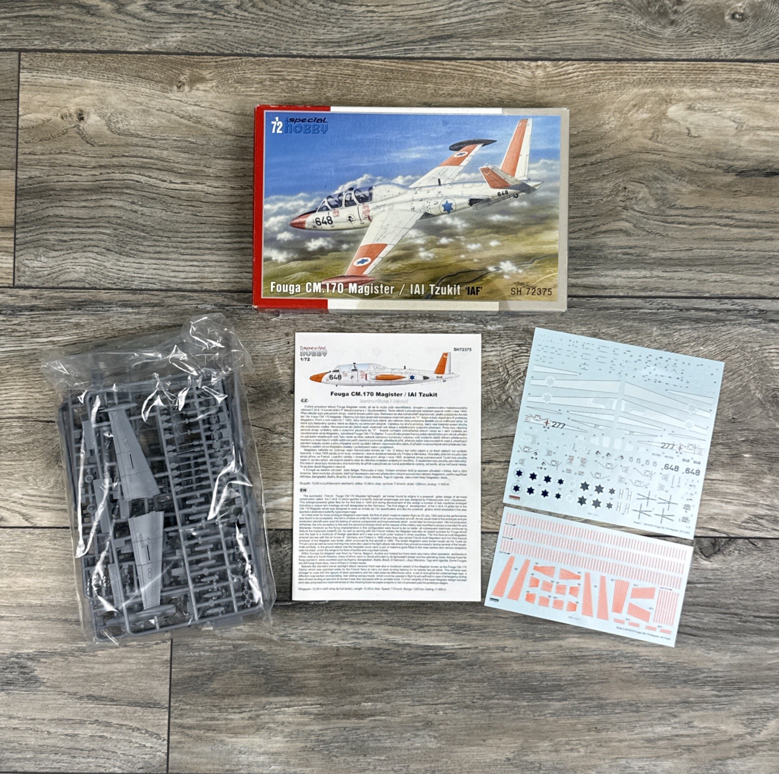 Special Hobby 1:72 Fouga CM.170 Magister / IAI Tzukit \'IAF\' SPH72375 Open Box