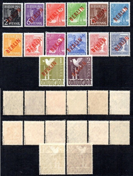 -1949 GERMANY BERLIN Sc. 21-34 MNH SIGNED -1949 GERMANY BERLIN Sc. 21-34 MNH SIGNED