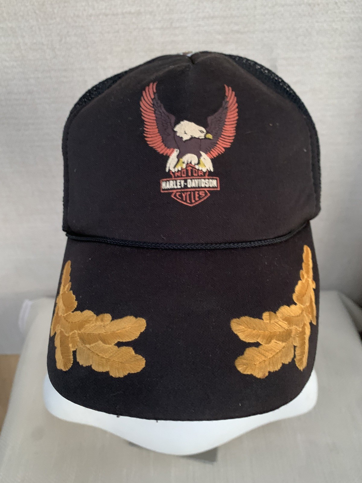 Vtg Harley Davidson Mesh Capitans Snapback Trucker Cap Vtg Harley Davidson Mesh Capitans Snapback Trucker Cap
