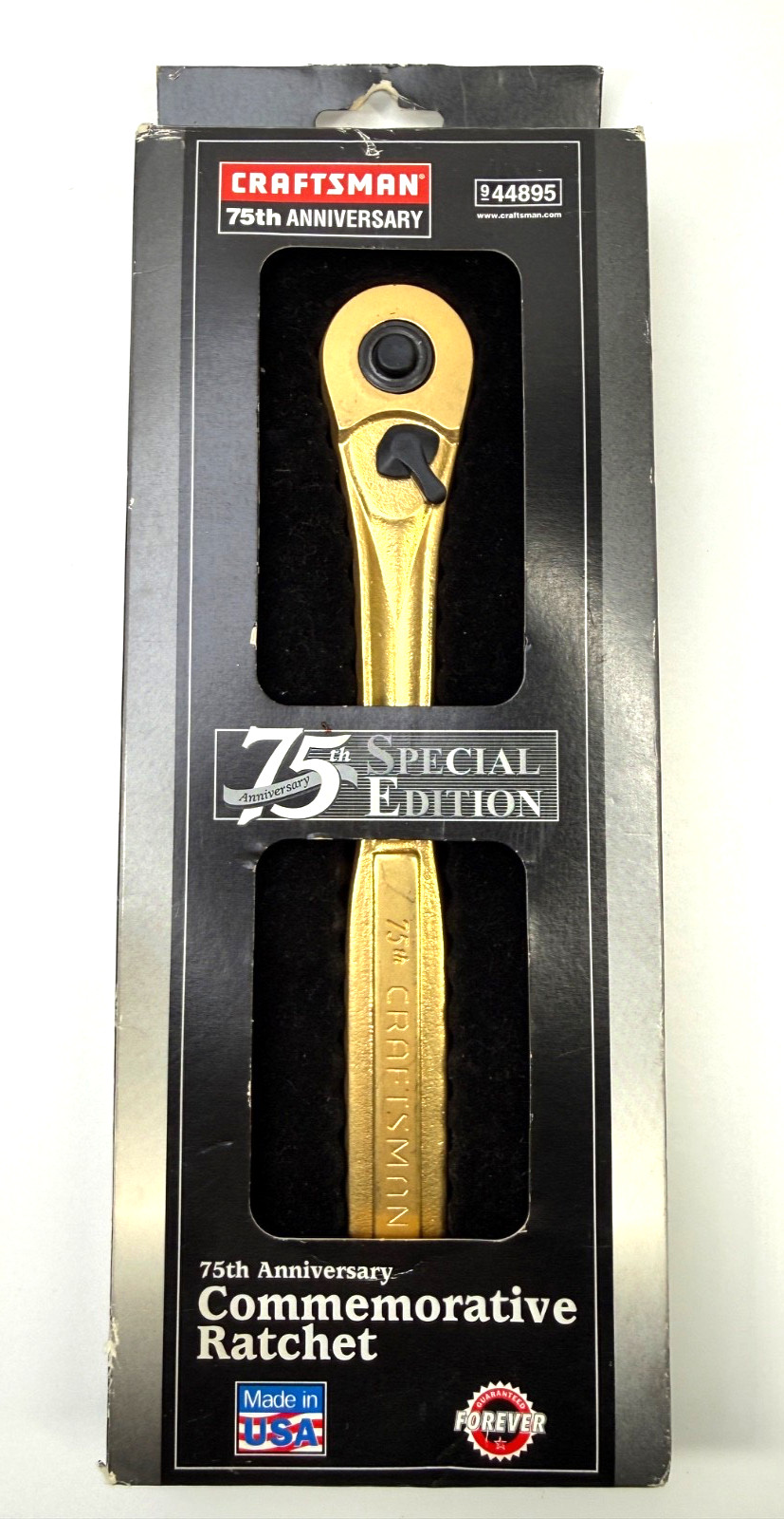 SEARS Craftsman USA NOS GOLD 75th Anniversary Special Edition 3/8” Ratchet 44895