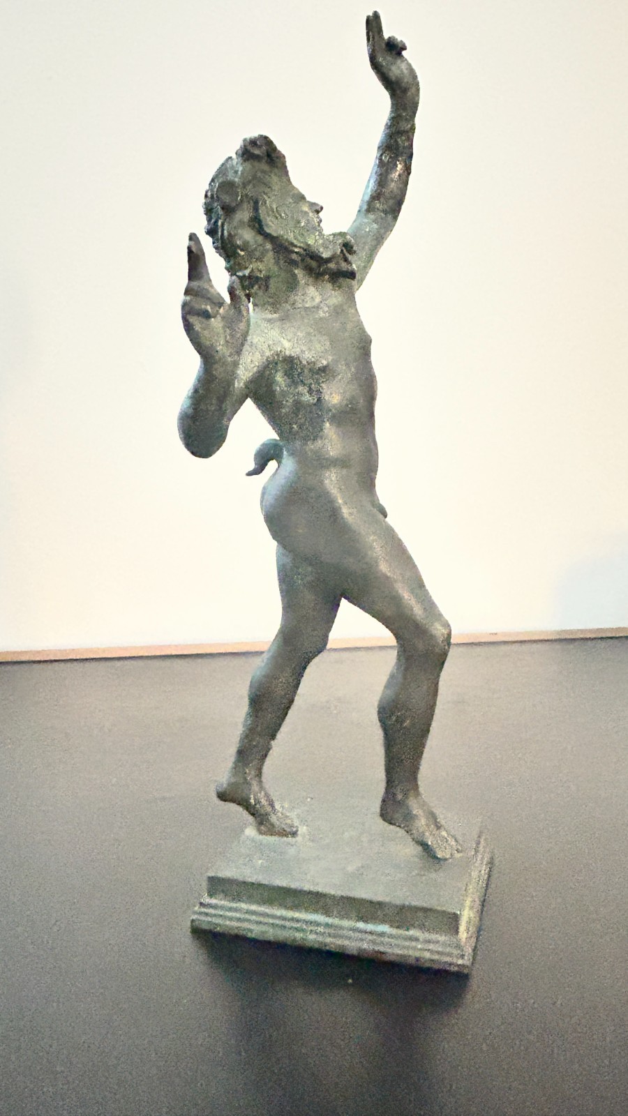 Antique Grand Tour Bronze Dancing Faun of Pompeii 12