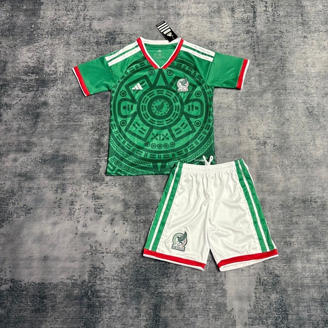2026 Mexico KIDS Shirt Home Jersey All sizes (16-28) childrens Shirt Free tax