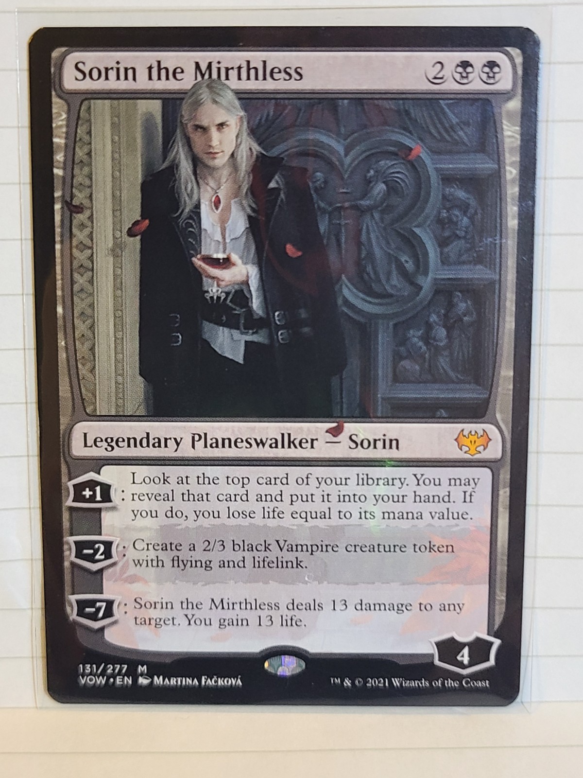MTG Sorin the Mirthless 131 LP Regular Innistrad: Crimson Vow MTG Sorin the Mirthless 131 LP Regular Innistrad: Crimson Vow