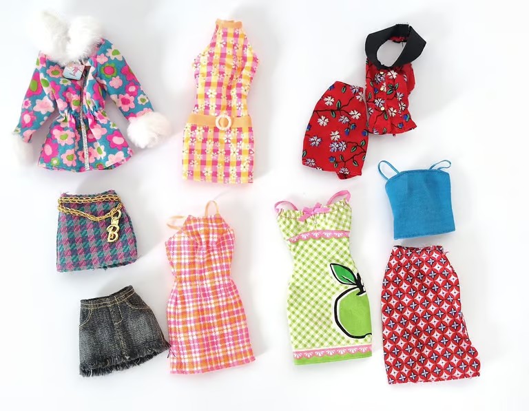 Barbie Vintage Late 90s Doll Clothes Lot - Dresses, Skirts, Tops, Jacket Barbie Vintage Late 90s Doll Clothes Lot - Dresses, Skirts, Tops, Jacket