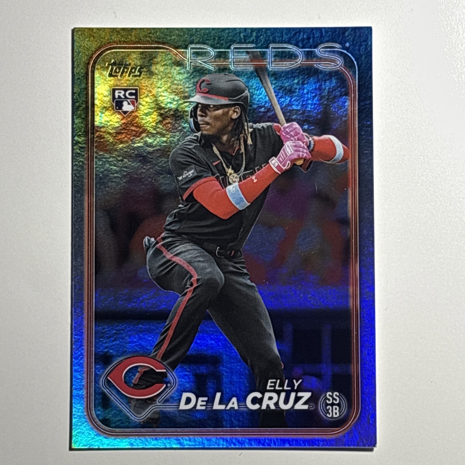 2024 Topps Flagship Elly De La Cruz RAINBOW FOIL ROOKIE SP #141 REDS 2024 Topps Flagship Elly De La Cruz RAINBOW FOIL ROOKIE SP #141 REDS