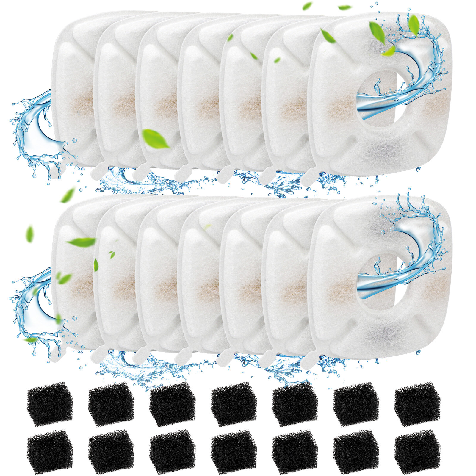 28PCS Pet Water Replacement Filters Fit for Veken 95/67/135oz Cat & Dog Fountain 28PCS Pet Water Replacement Filters Fit for Veken 95/67/135oz Cat & Dog Fountain