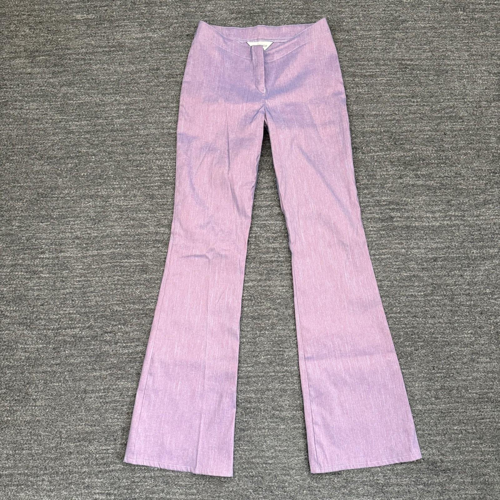 Vintage Top Shop Pants Women US 6 UK 10 Iridescent Flare Low Rise Rave Party Y2K Vintage Top Shop Pants Women US 6 UK 10 Iridescent Flare Low Rise Rave Party Y2K