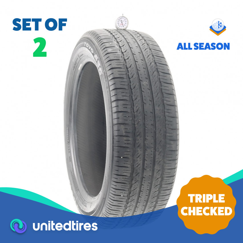 Set of (2) Used 225/55R19 Toyo A36 99V - 6/32