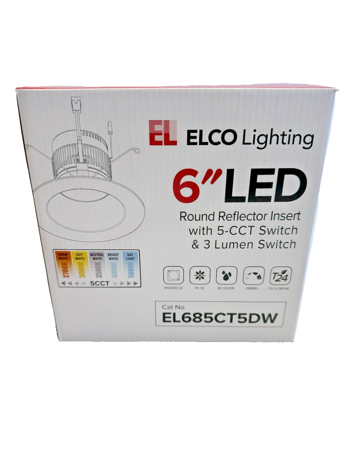 Elco EL685CT5DW Contemporary White 6