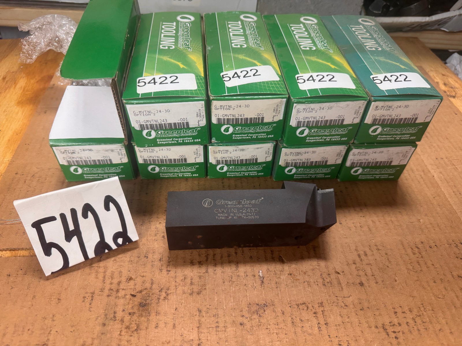 GREENLEAF CMVTNL-243D MVTNL-24-3D USA CARBIDE Indexable Turning Toolholder 5422 GREENLEAF CMVTNL-243D MVTNL-24-3D USA CARBIDE Indexable Turning Toolholder 5422