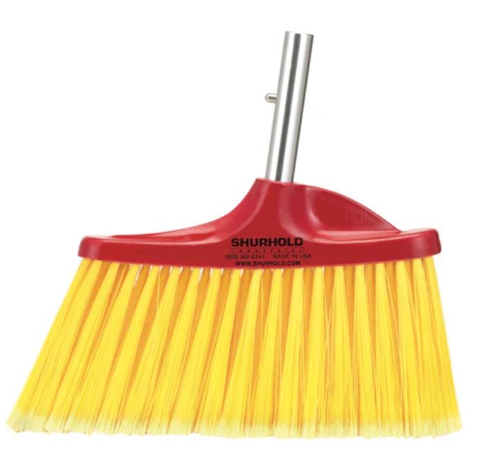 Shurhold Ind Broom Yellow Fiber Bristle Snap-In Angled 120
