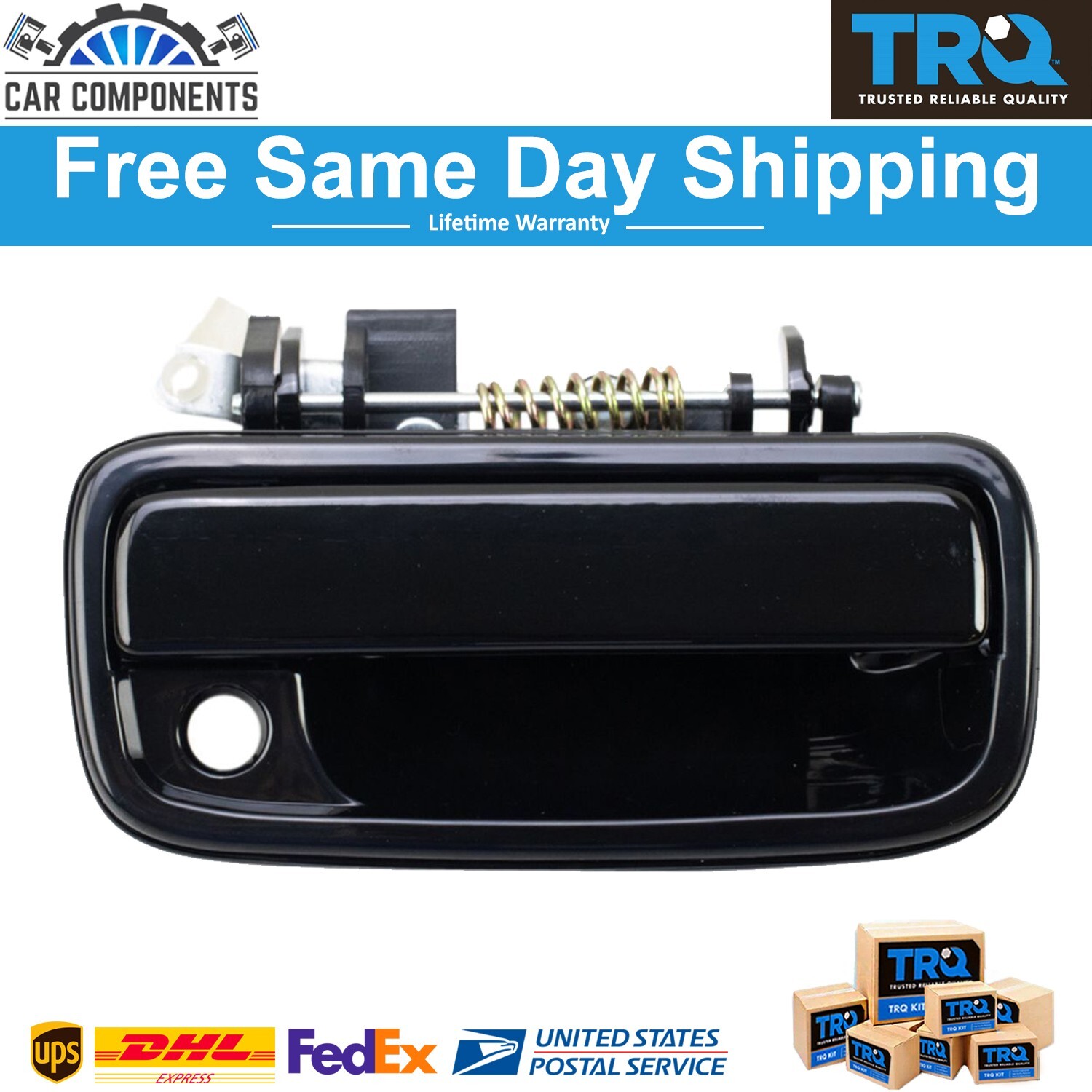 TRQ New Metal Exterior Door Handle RH Passenger Side For 1995-2004 Toyota Tacoma
