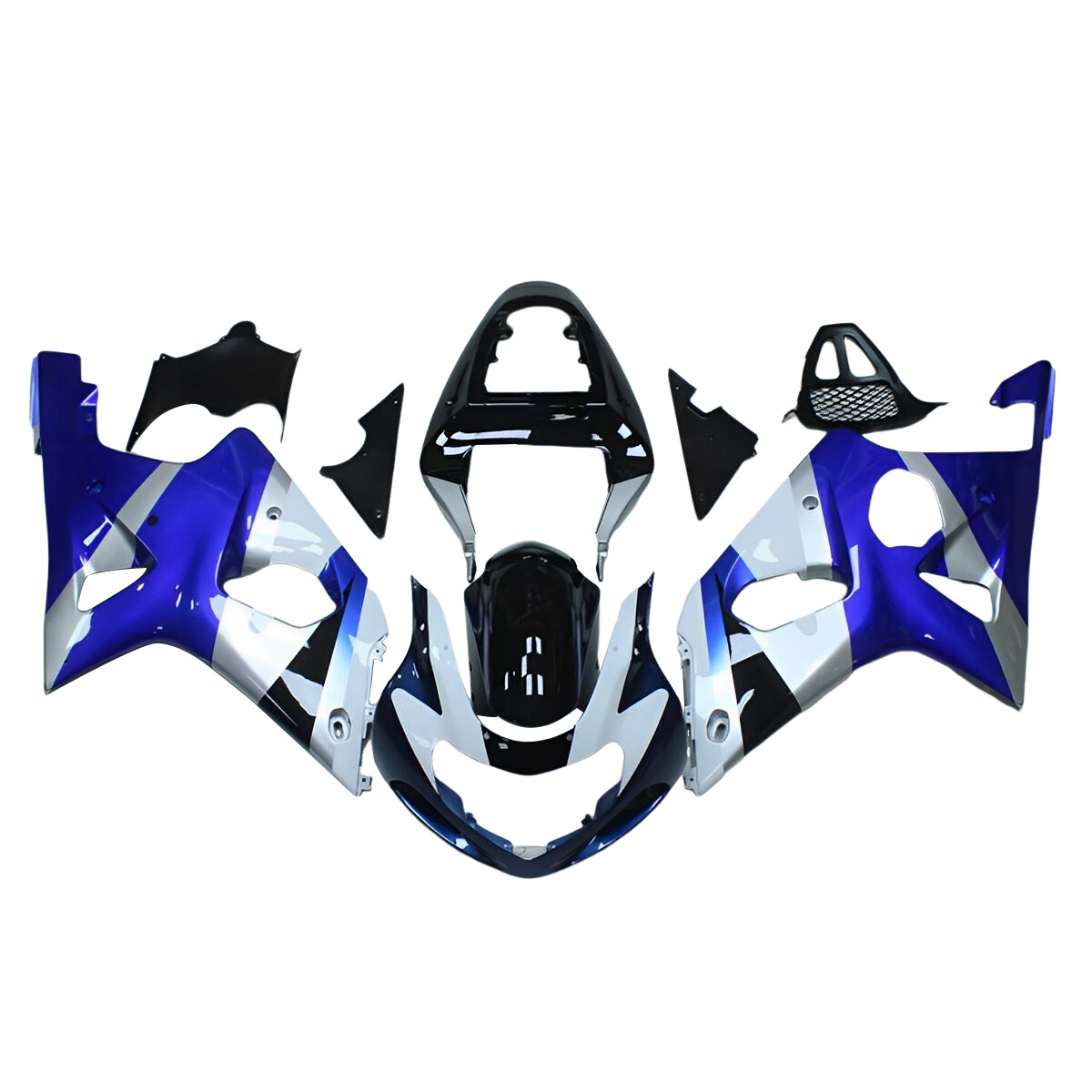 Fairing Kit For 2000-2002 Suzuki GSXR1000 K1 00 01 02 Blue Silver Black Bodywork