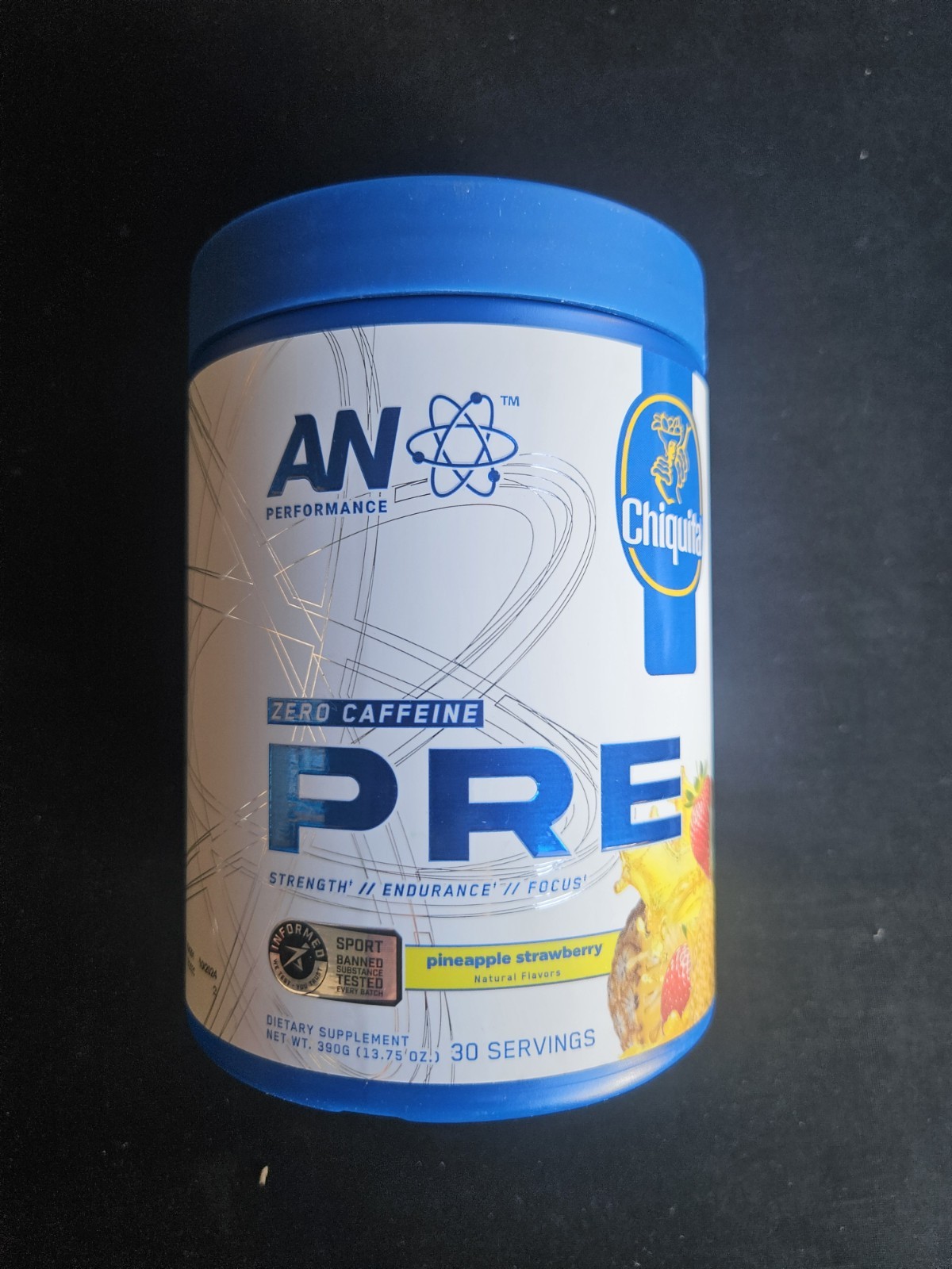 AN Performance PRE Zero Caffeine Pre Workout Pineapple Strawberry EXP 10/2026