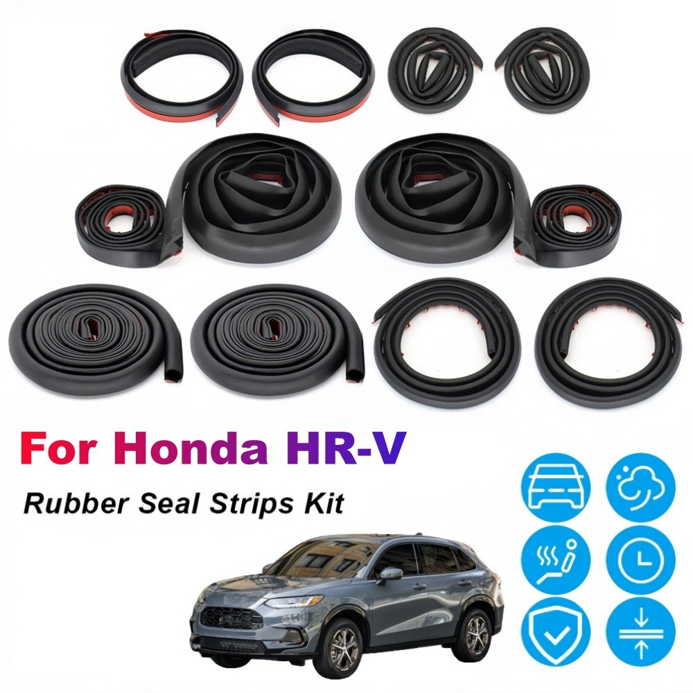 For Honda HR-V Door Rubber Seal Strips Weather Draft Wind Noise Reduction Kit s