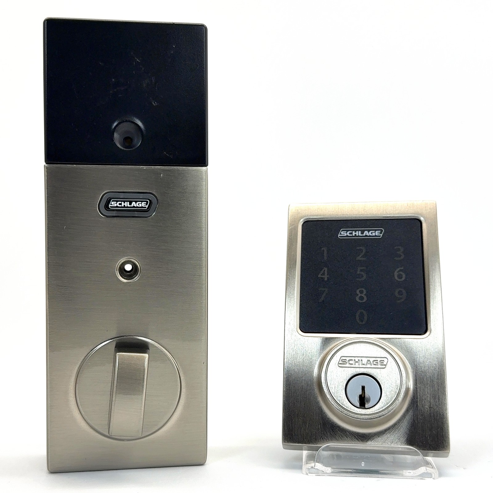 Schlage BE469ZP CEN 619 Z-Wave Deadbolt Satin Nickel, Used Very Good