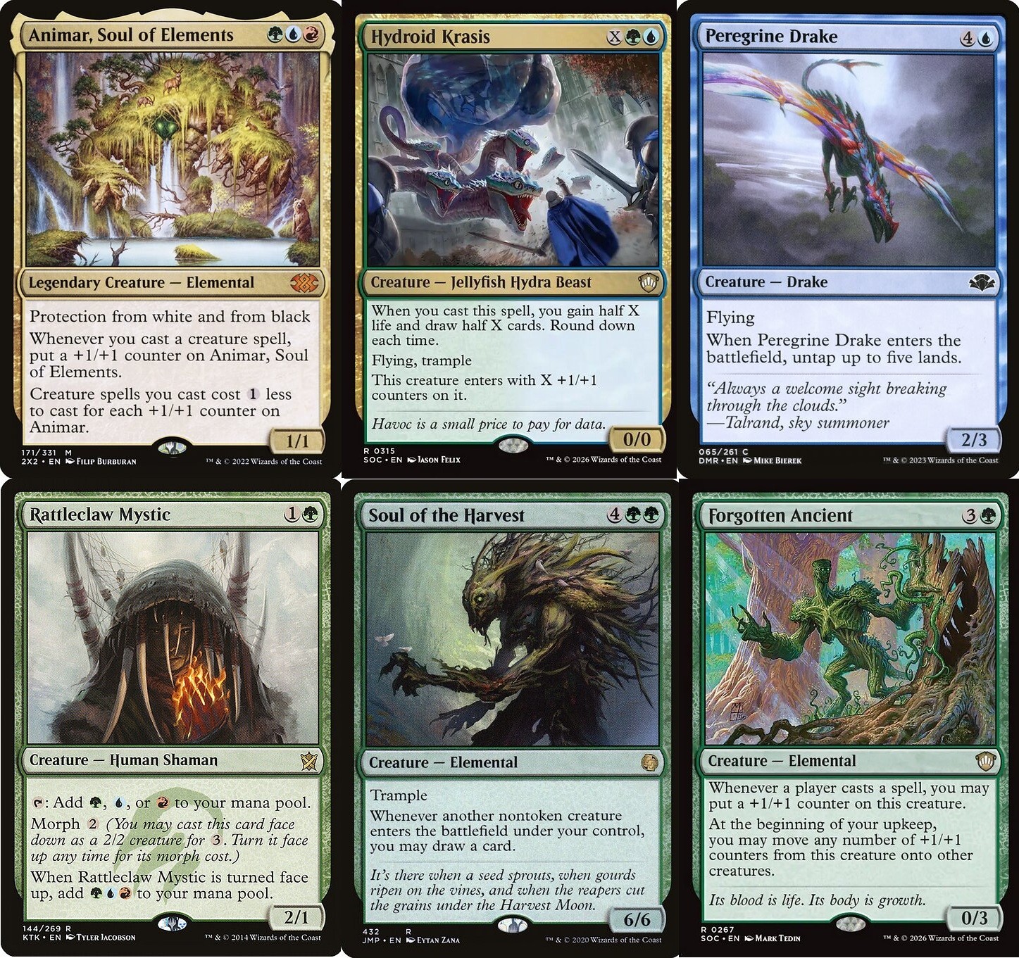 Animar, Soul of Elements Commander Deck - 100 Magic Cards EDH- Soul Harvest - NM