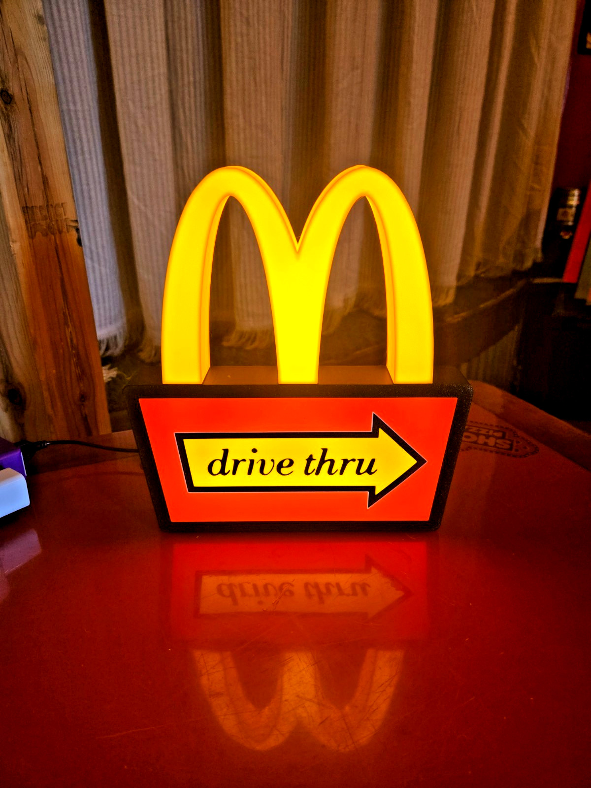 McDonalds Vintage Drive Thru - USB Lighted LED Sign - Man Cave - Arcade - Retro McDonalds Vintage Drive Thru - USB Lighted LED Sign - Man Cave - Arcade - Retro