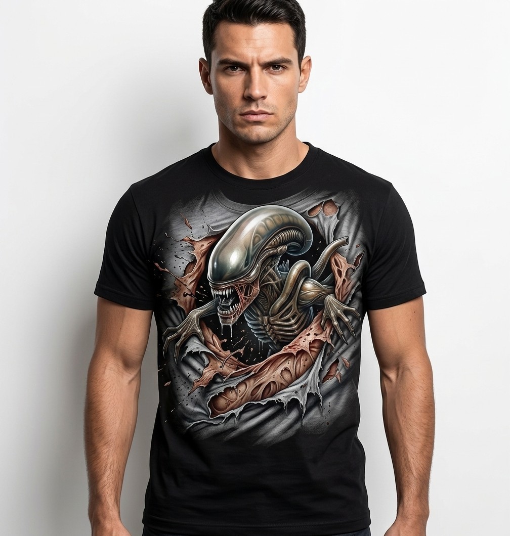 Alien , horror T-shirt, Vintage Style, unisex, Black. L Alien , horror T-shirt, Vintage Style, unisex, Black. L