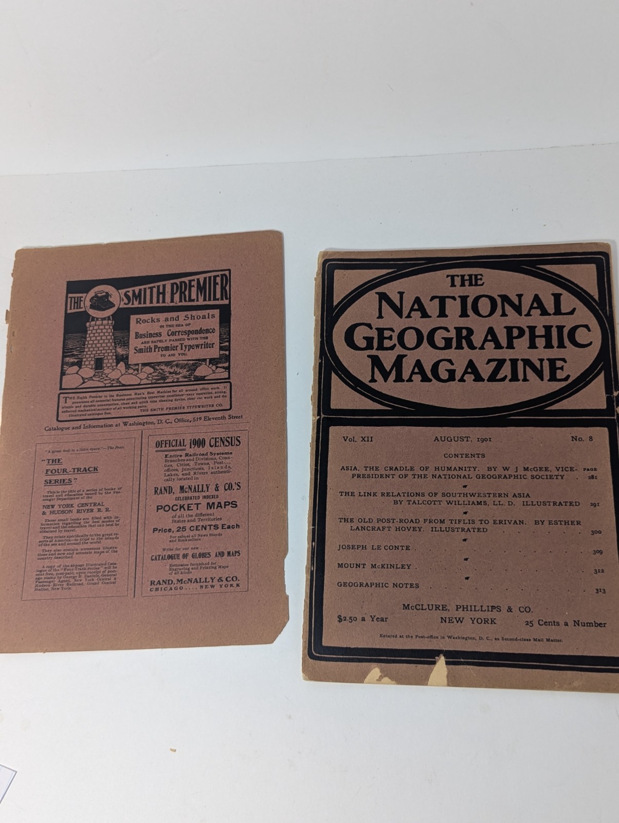 Antique The National Geographic Magazine Aug 1901 Vol XII No 8 Original Issue Antique The National Geographic Magazine Aug 1901 Vol XII No 8 Original Issue