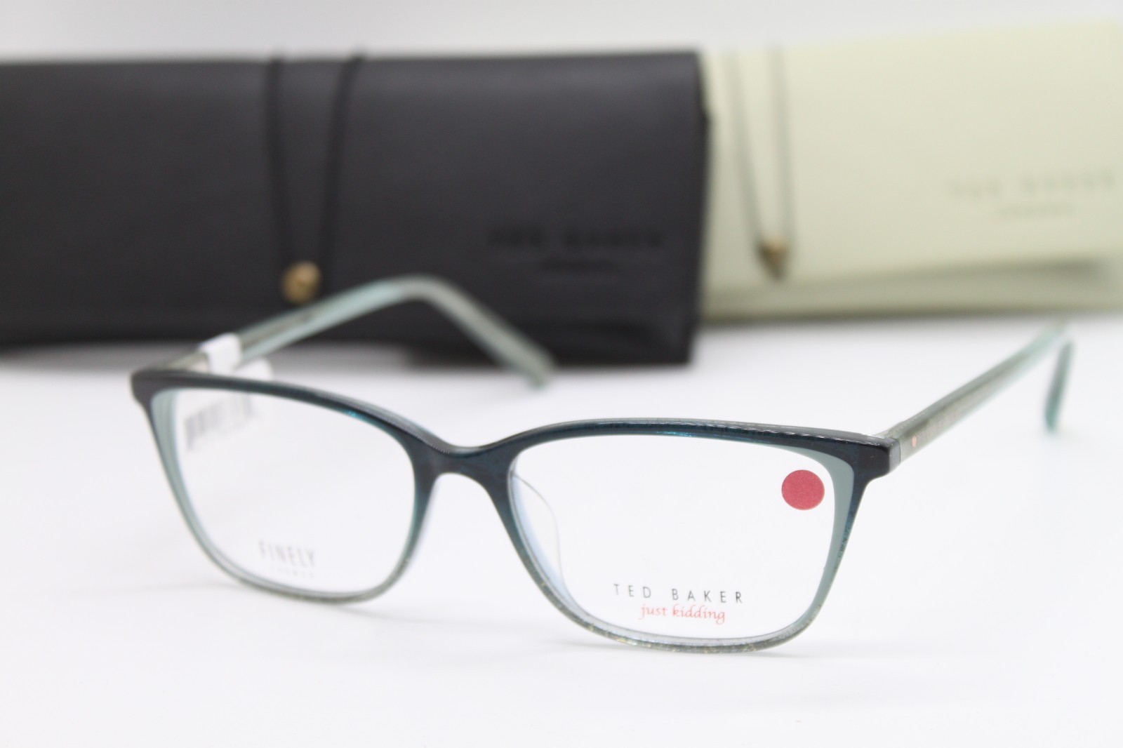 NEW TED BAKER LONDON JUST KIDDING B992 TEAL GLITTER AUTHENTIC EYEGLASSES 51-15 NEW TED BAKER LONDON JUST KIDDING B992 TEAL GLITTER AUTHENTIC EYEGLASSES 51-15