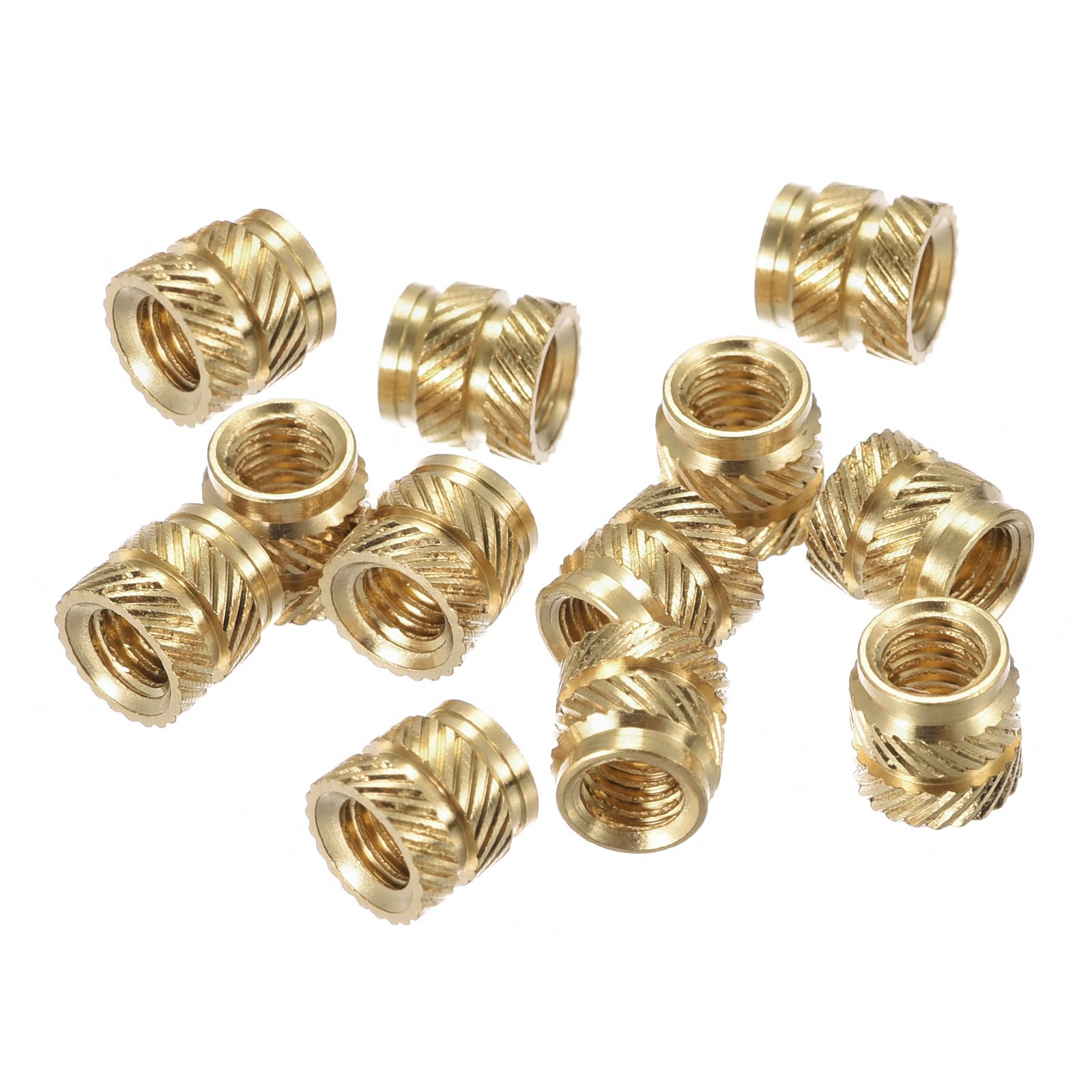 120pcs Knurled Insert Nut M4 x 6mm L x 6mm OD Female Brass Embedding Nut