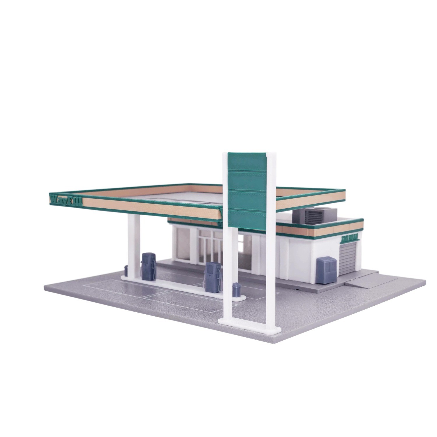 Outland Models Miniatures Gas/Fuel Station w Mini Store 1:87 HO Scale Outland Models Miniatures Gas/Fuel Station w Mini Store 1:87 HO Scale