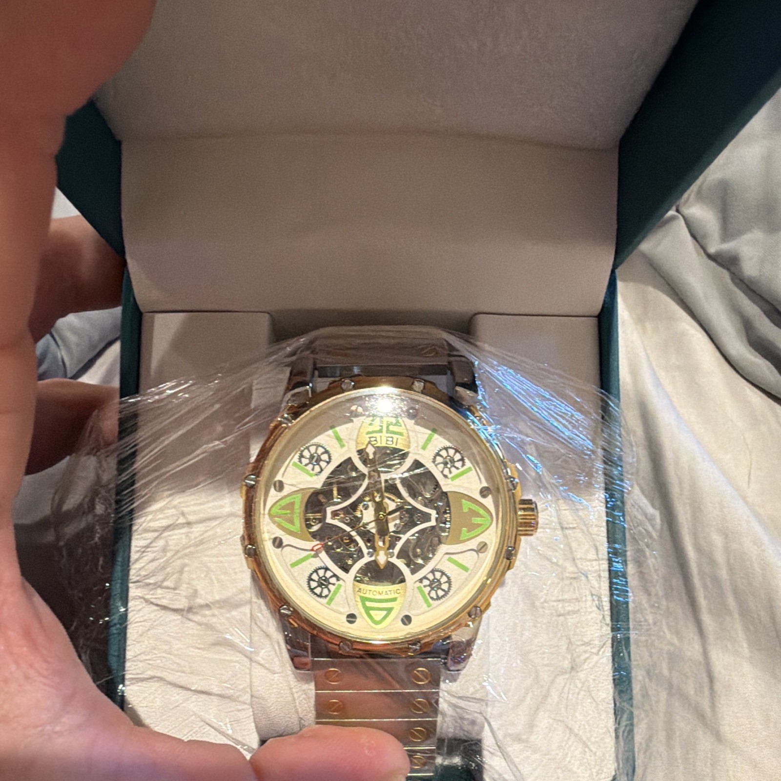 Bibi Luxury Men’s Watch Skeleton Automatic 45mm