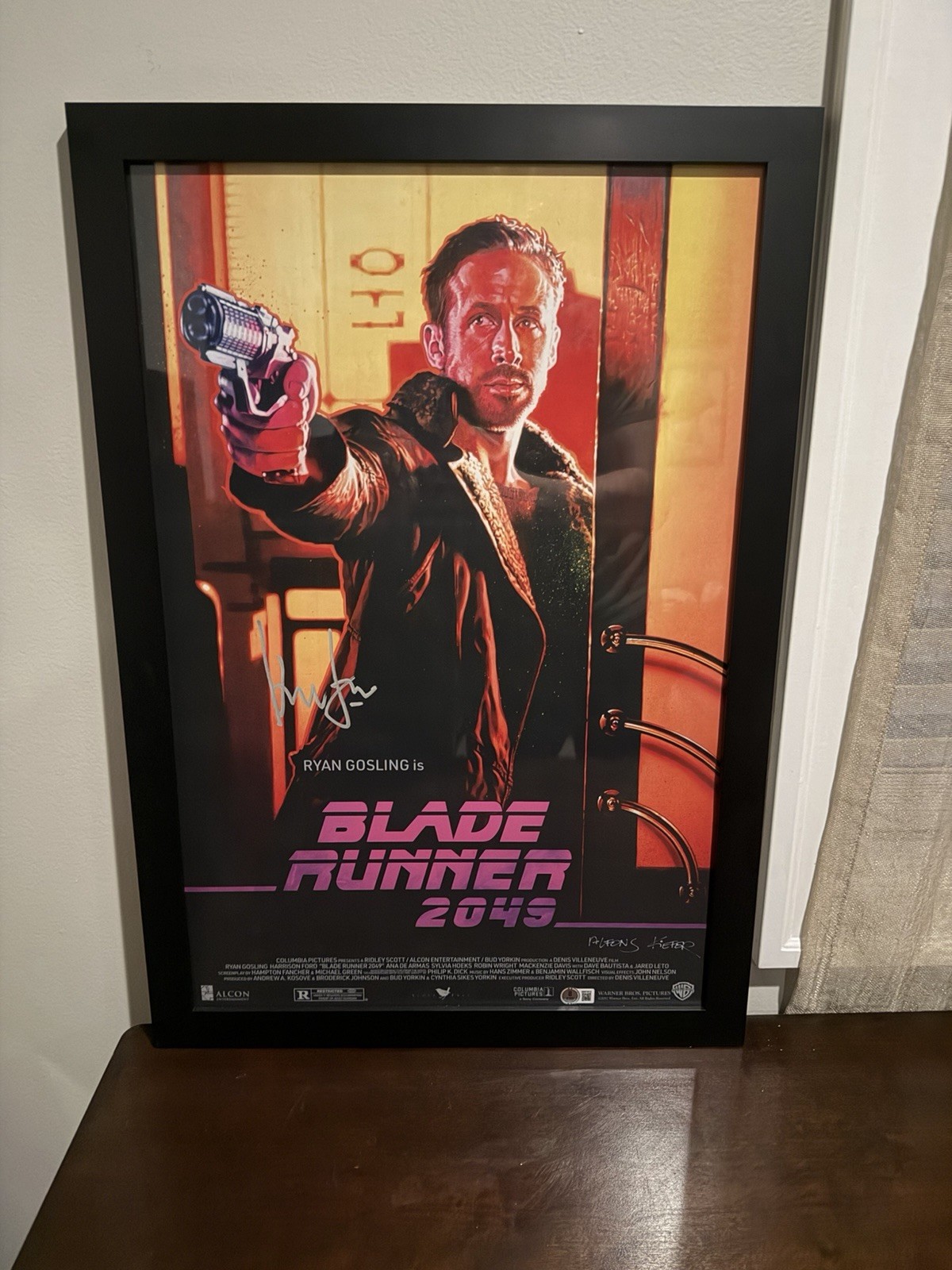 Harrison Ford SIGNED Blade Runner 2049 Poster 16x24 Framed BOS COA