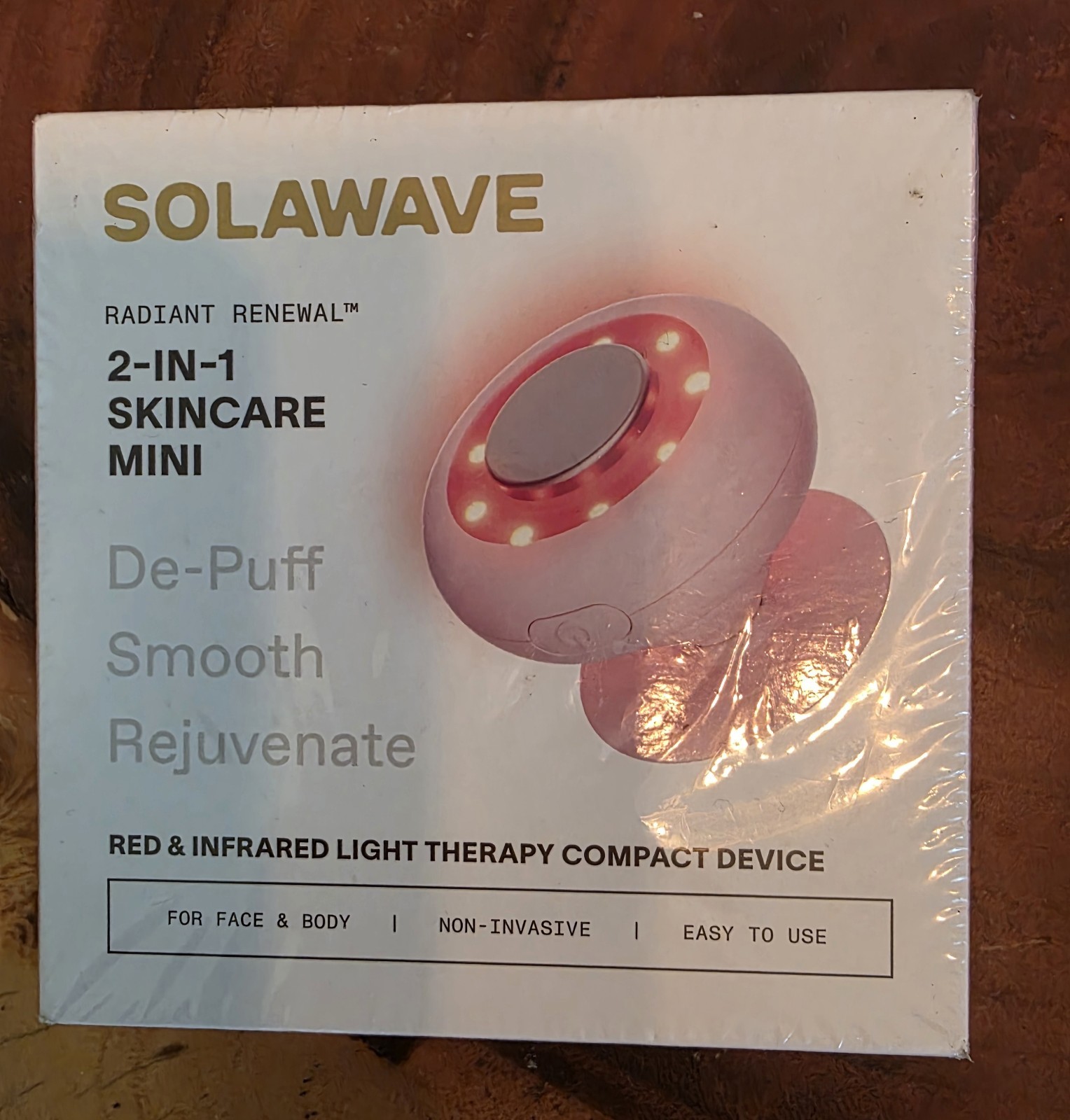 Solawave 2-In-1 Skincare Red And Infrared Light Therapy Compact New Sealed