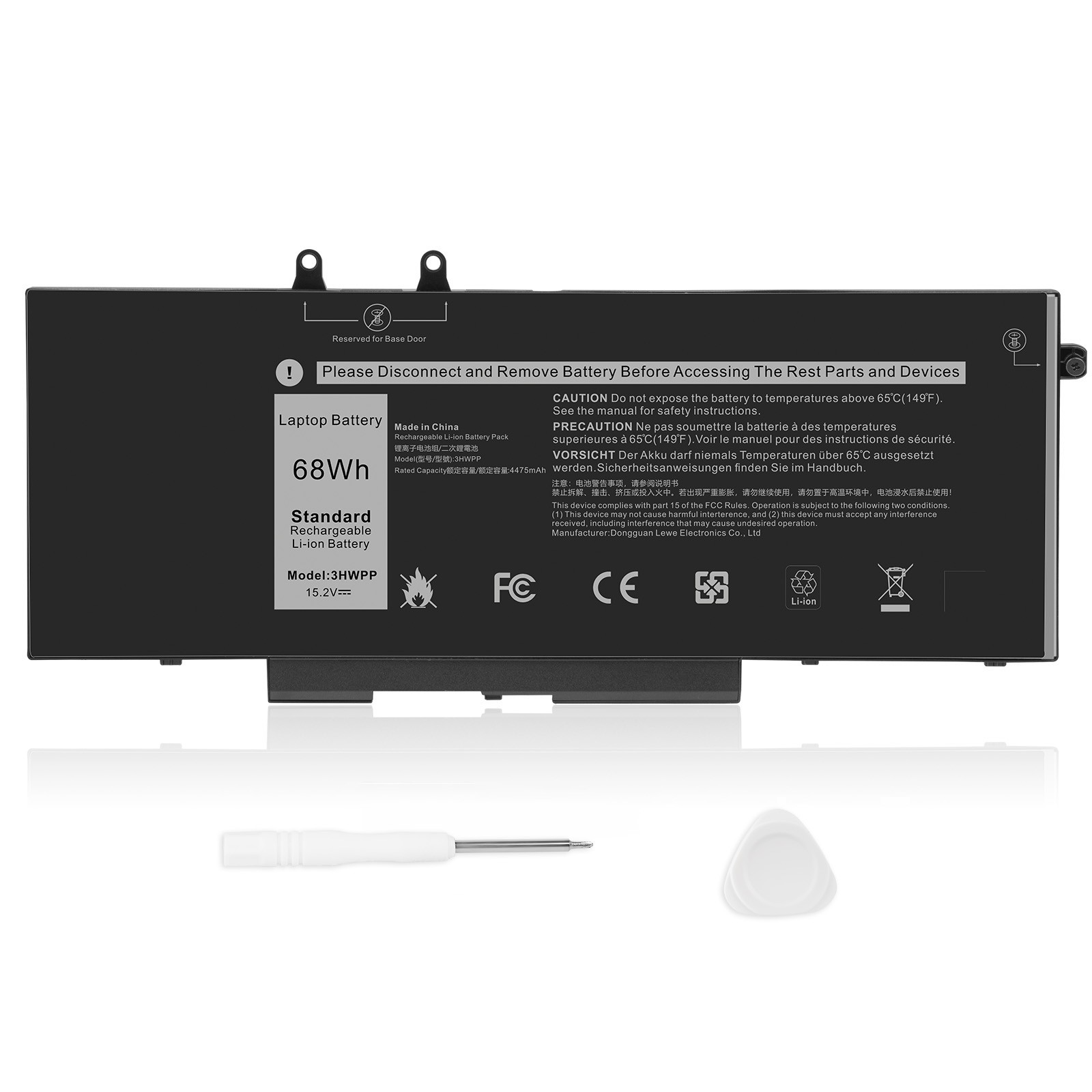 LOT 3HWPP Battery For Dell Latitude14 5401 5411 15 5501 5511 Precision 3541 68Wh