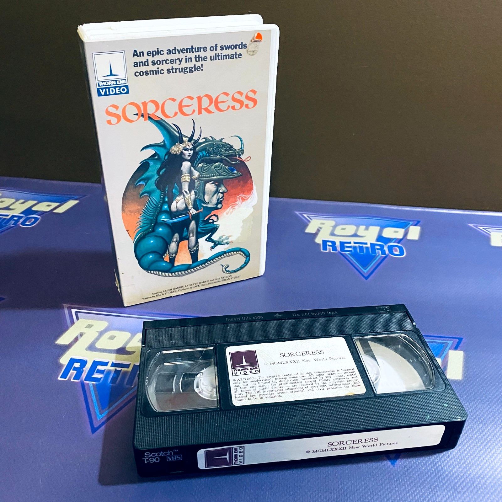 SORCERESS (1982, VHS Clamshell) Fantasy Leigh Harris Lynette Harris TESTED