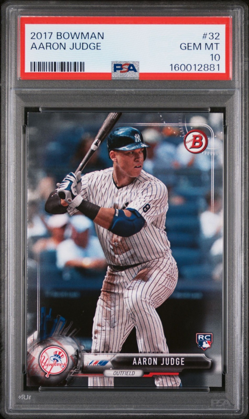 2017 Bowman AARON JUDGE RC Paper Rookie PSA 10 GEM MINT #32