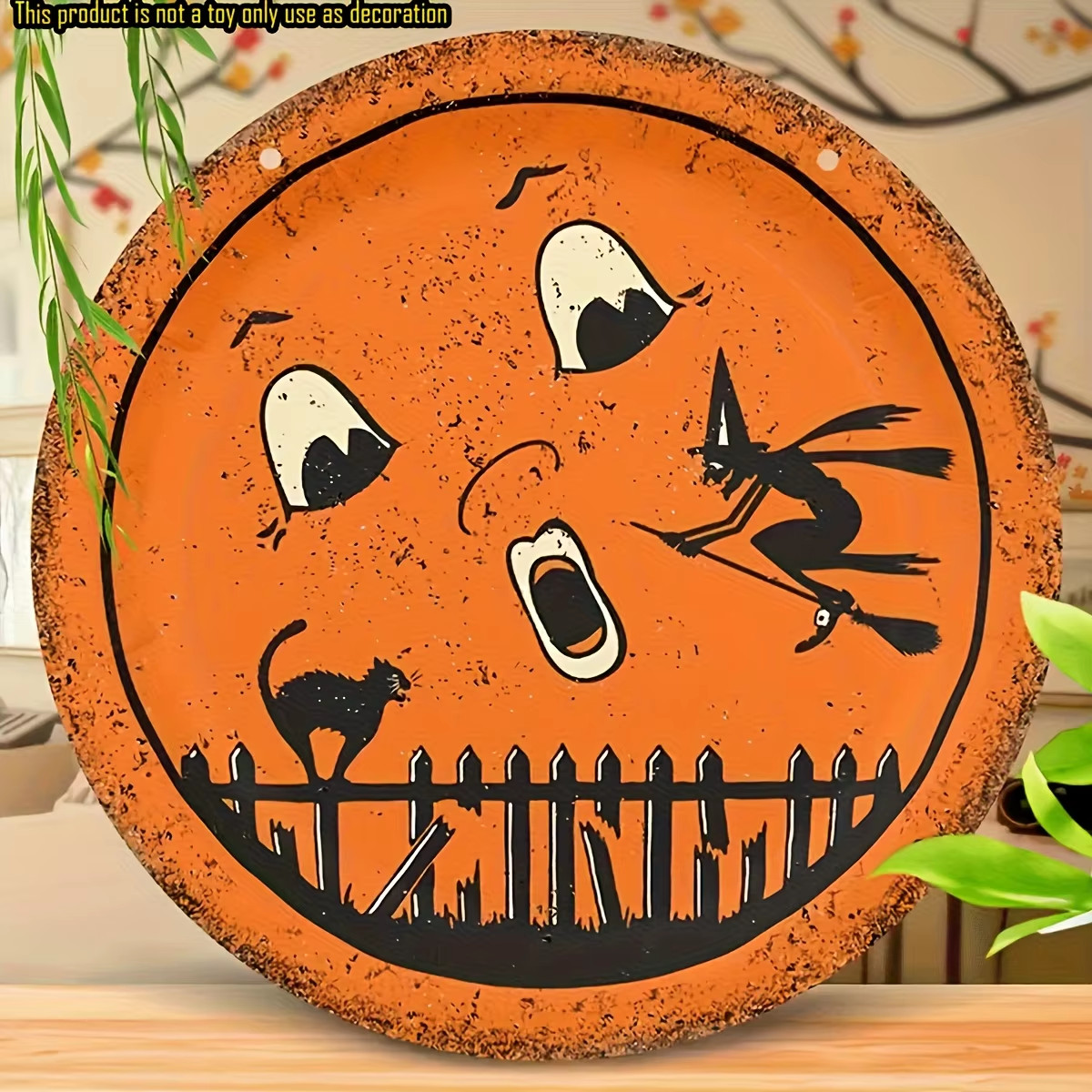 Halloween Anthropomorphic VINTAGE STYLE Moon Wooden Sign Wall Decor 8 Halloween Anthropomorphic VINTAGE STYLE Moon Wooden Sign Wall Decor 8