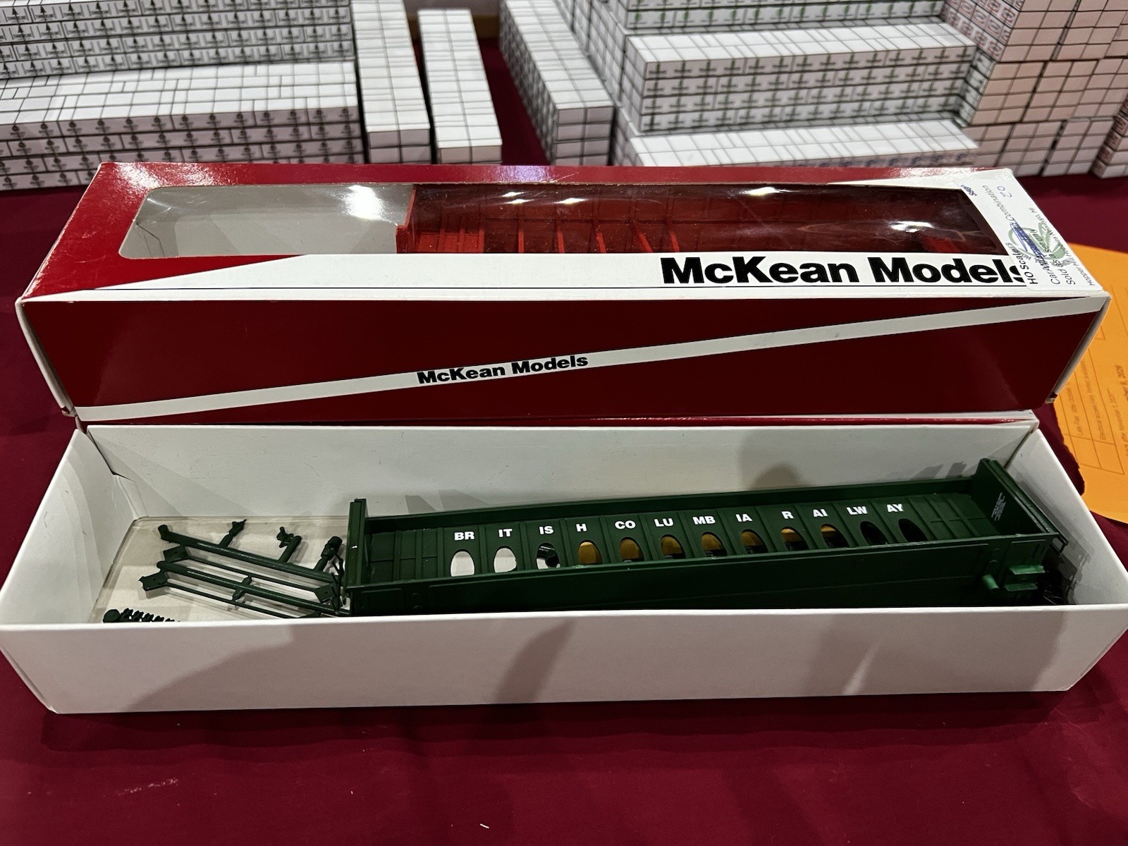 McKean Models HO Gauge BC Rail 63' Centerbeam Flat Car Partially Assembled