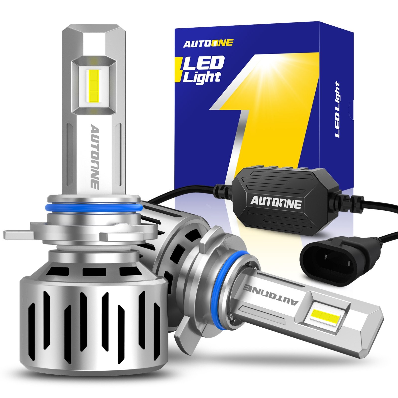 AUTOONE 9012 LED Headlight Super Bright Bulb Kit White 32000LM High/Lo Beam HIR2