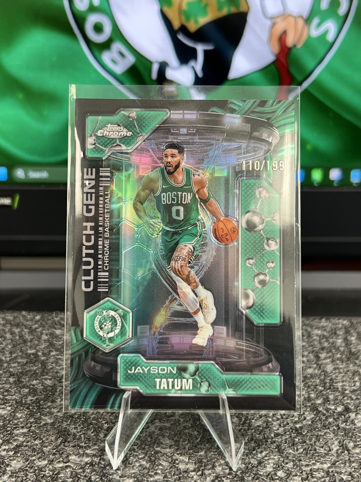 2025-26 Topps Chrome - Clutch Gene Jayson Tatum #CG-3 Aqua Refractor /199