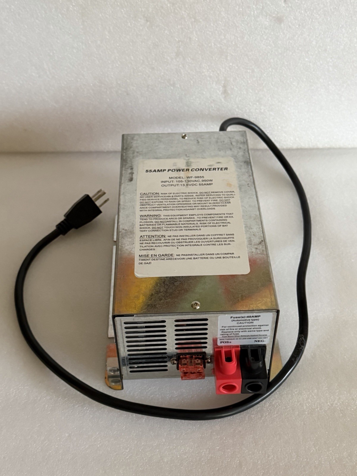 WF-9855 55 Amp RV Power Converter Charger Deck Mount WF-9855 55 Amp RV Power Converter Charger Deck Mount