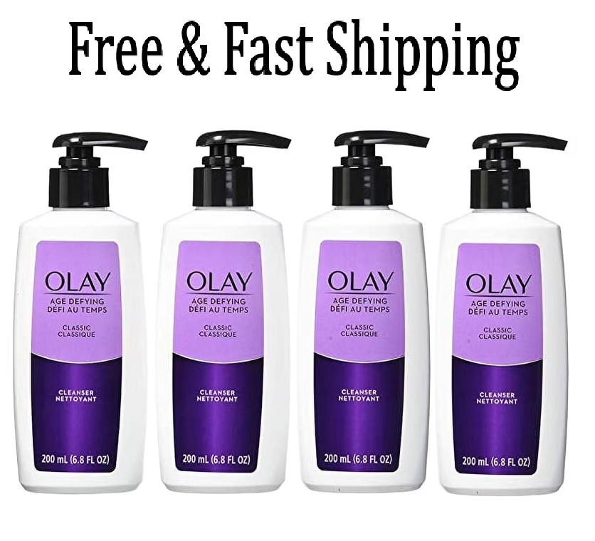 (4 Pack) Olay Age Defying Classic Facial Cleanser for All Skin Types, 6.8 fl oz