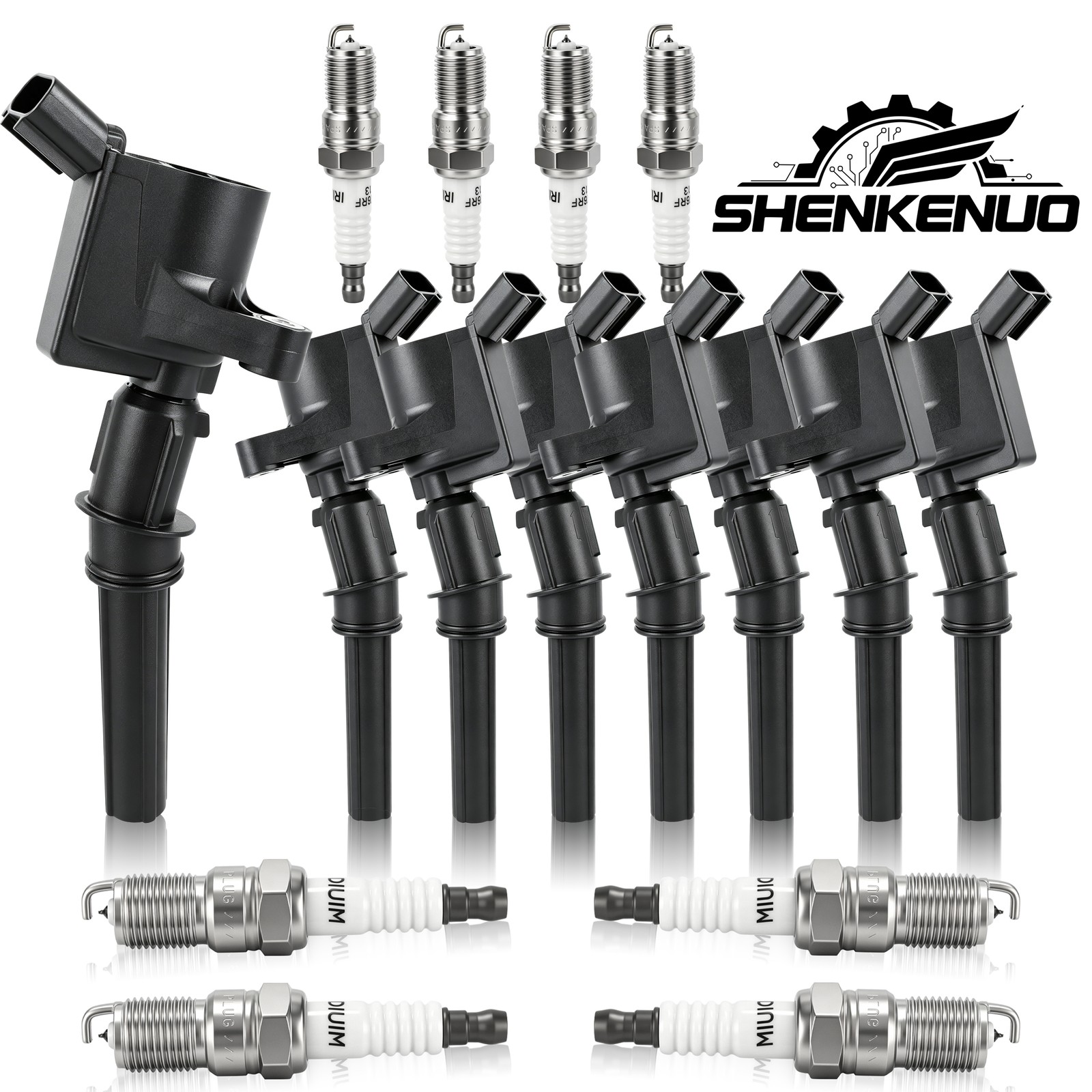 8PCS paquete de bobina de encendido y bujía de iridio for Ford F150 4.6L 5.4L