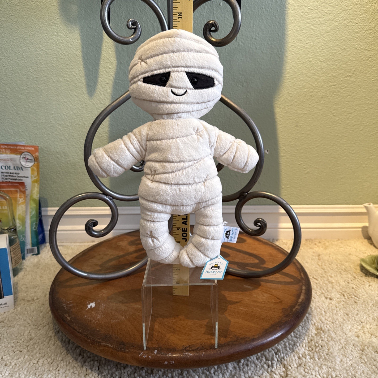 Jellycat London Mummy Bob Halloween Spooky Stuffed Animal NWT Retired