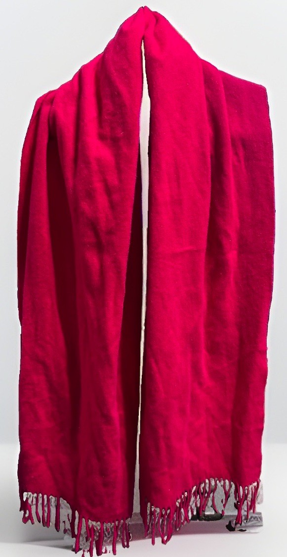 Talbots Hot Pink 100% Cashmere Scarf Fringe Warm Fall Winter Soft Talbots Hot Pink 100% Cashmere Scarf Fringe Warm Fall Winter Soft