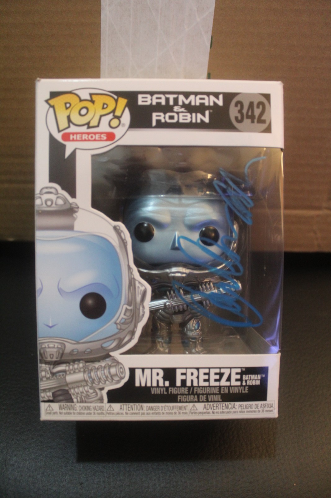 Signed Funko Pop#342 - Batman & Robin - Mr. Freeze, Arnold Schwarzenegger  + COA