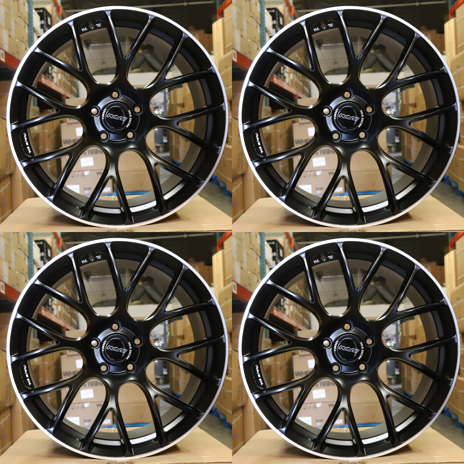 4PCS 19 x 9.5 JDM Rays Style Wheels 5x114.3 ET:40 CB:73.1 Alloy Rims Satin Black 4PCS 19 x 9.5 JDM Rays Style Wheels 5x114.3 ET:40 CB:73.1 Alloy Rims Satin Black