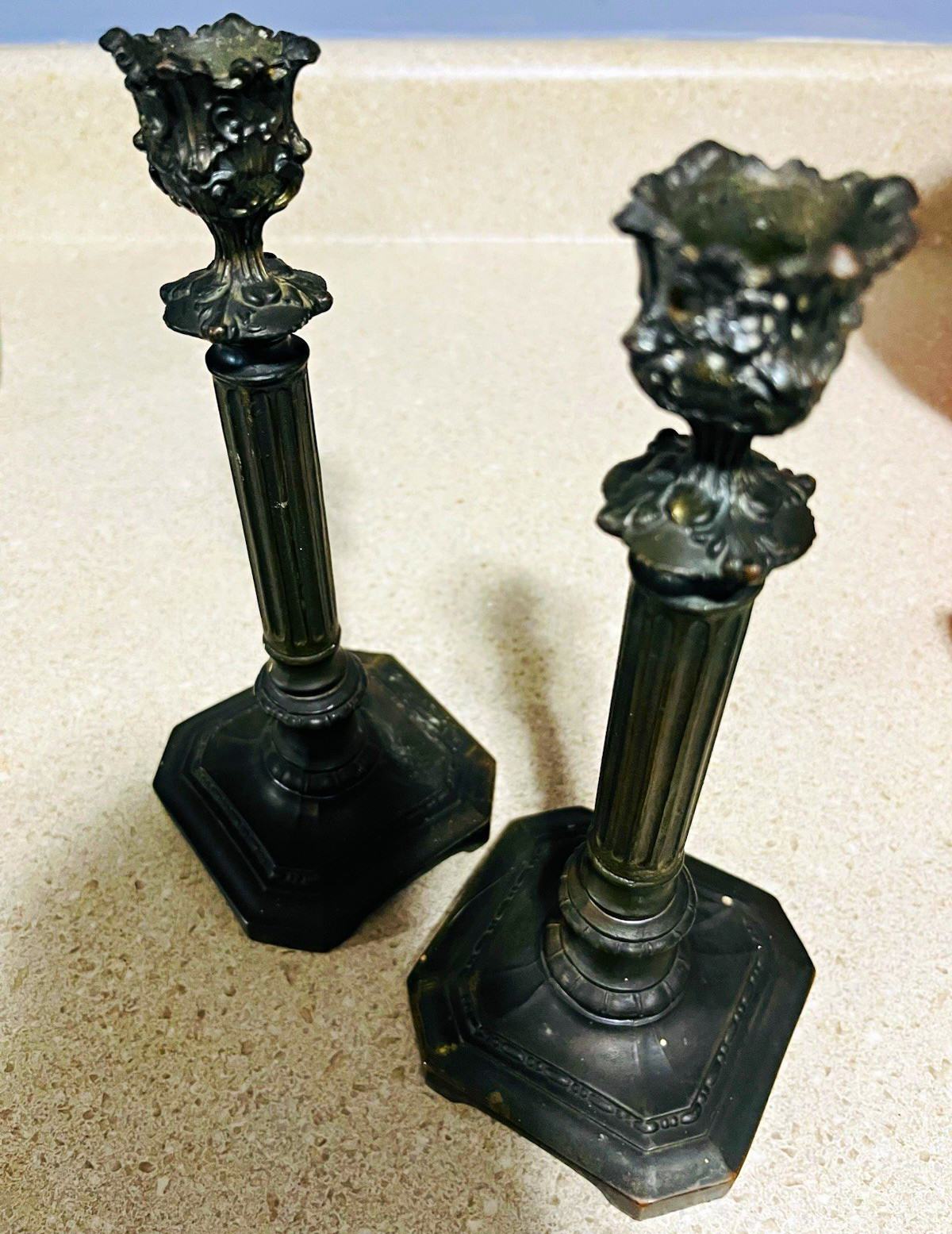 Antique French Candleholders
